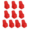 Set of 10 red chair covers for events and parties