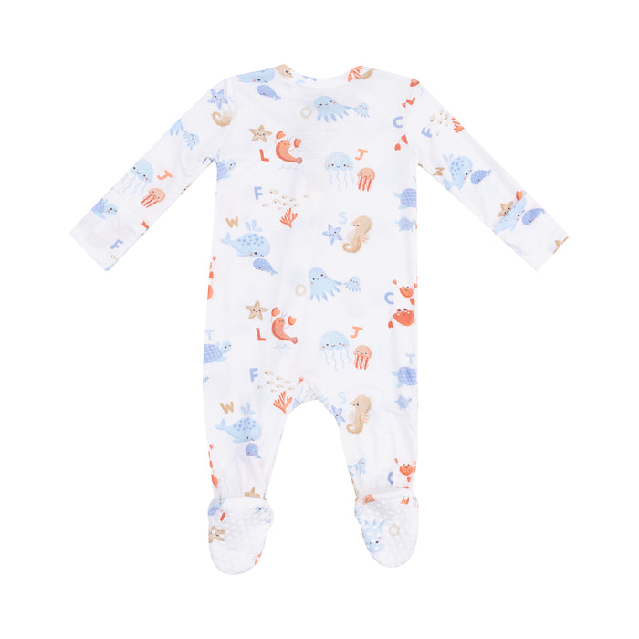2 Way Zipper Footie - Coastal ABCs