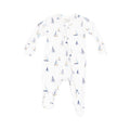 2 Way Zipper Footie - Sailboats Blue