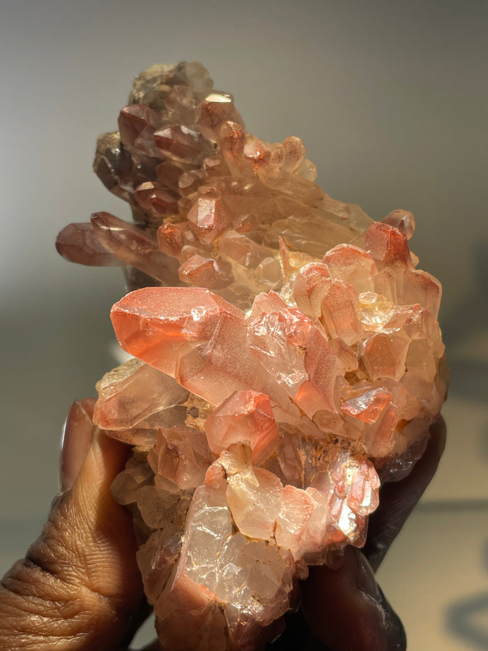 Ishuko Red Phantom Quartz Cluster | Central Province, Zambia