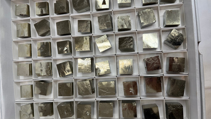 Pyrite Cube, +/- 1 inch, from Victoria Mine, La Rioja, Navajún, Spain