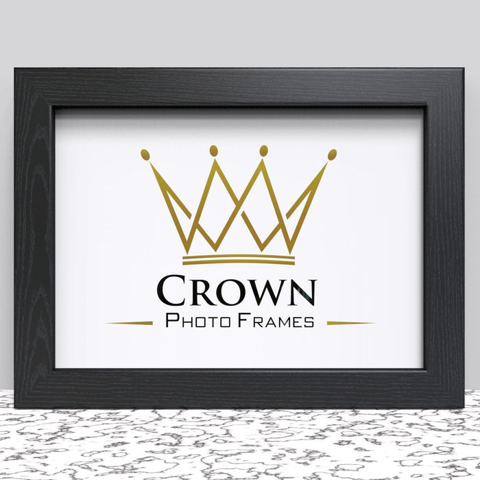 Black White Oak Photo Frame for A4 21 x 29.7 cm (8.27x11.69 Inches) Picture Photo Poster Certificate, Stand or Hang on wall - Framesplus.co.uk