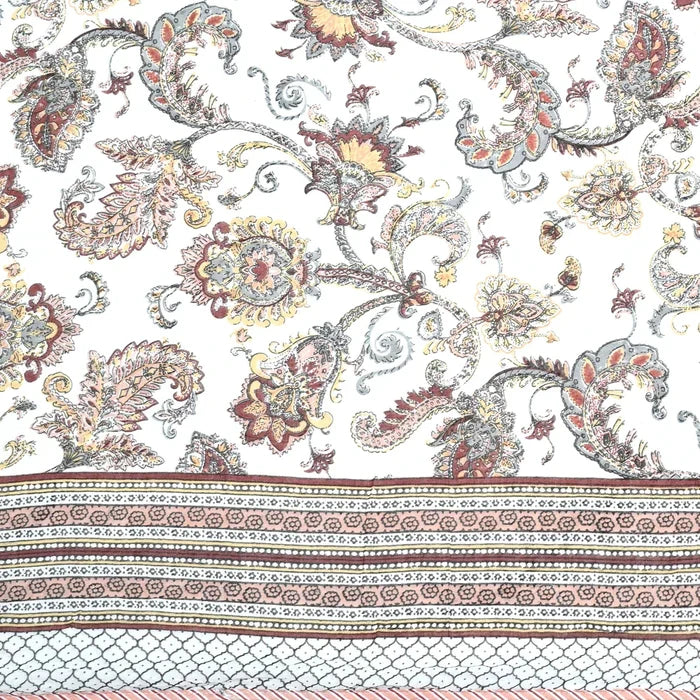 All Season Jaipuri AC Blanket | 100% Cotton | Block Print | Double Bed - Keri Buta (90X108 inches)