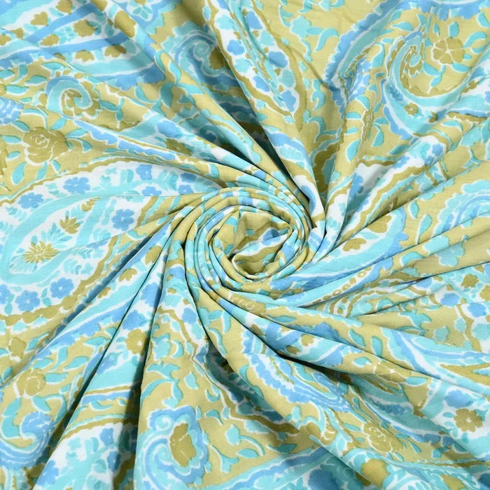 All Season Jaipuri Blanket | 100% Cotton | Block Print | Single Bed  –  Mughal Jaal Yellow (63X90 Inches)