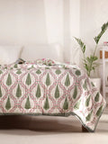 All Season Jaipuri Quilt | 100% Pure Cotton | Block Print | Single Bed - Aaru