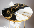 Amber Bloom Handcrafted Resin Coffee Table with legs - Pacific Resin Art
