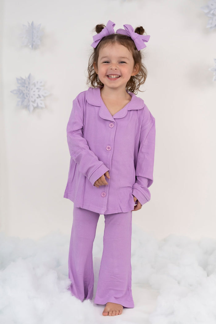 AMETHYST RIB DREAM GIRL'S FLARE SET