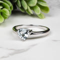 Aquamarine Ring 6mm Size 7 - InnerVision Crystals