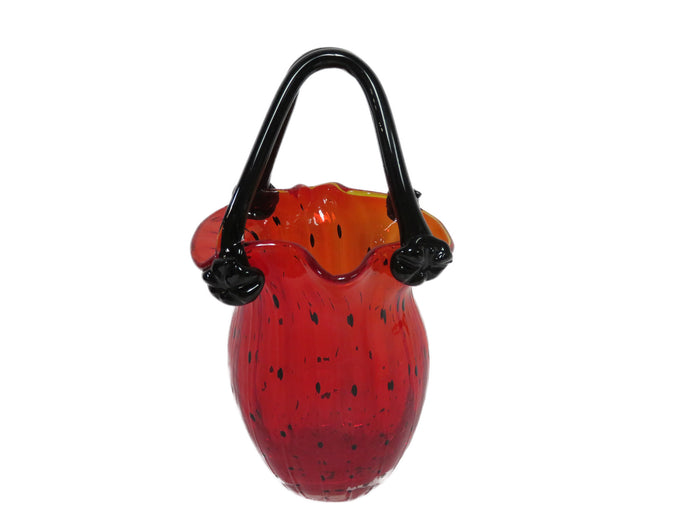 Art Glass Purse Vase