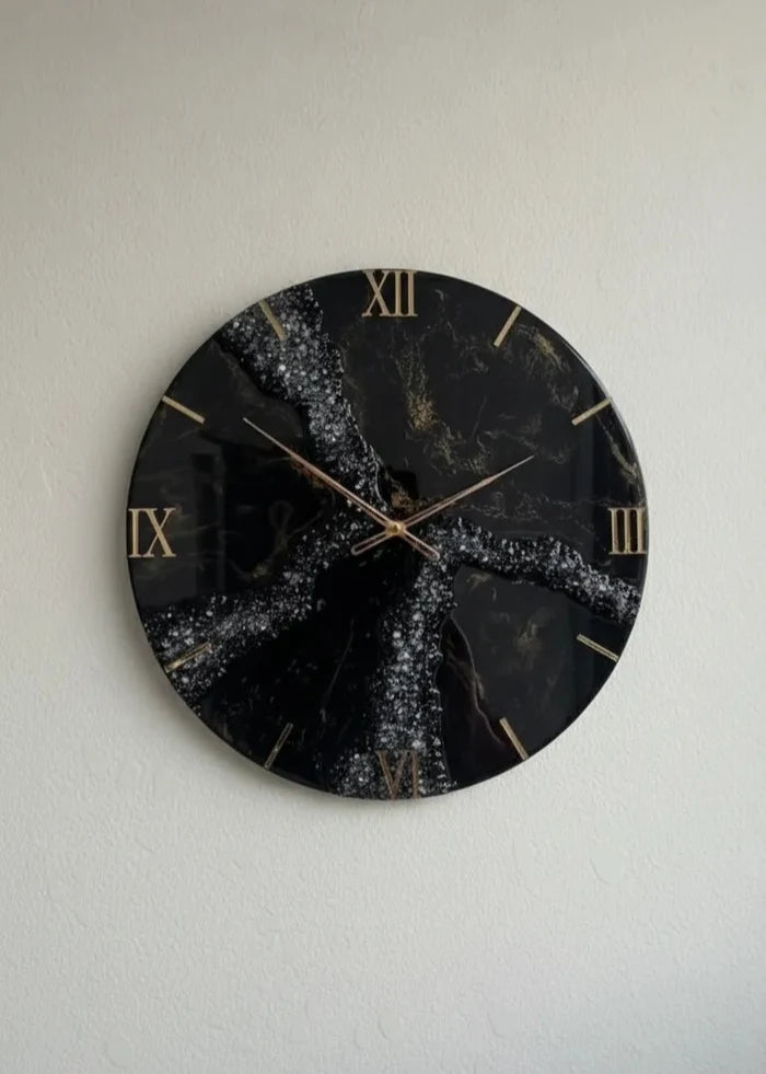 Aurora Crown Elegant Resin Wall Clock - Pacific Resin Art
