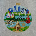 Austin Travel 4" Round Ornament