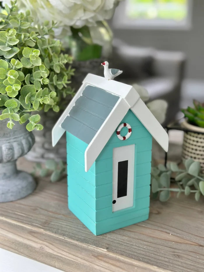 Beach Hut Money boxes with Seagull