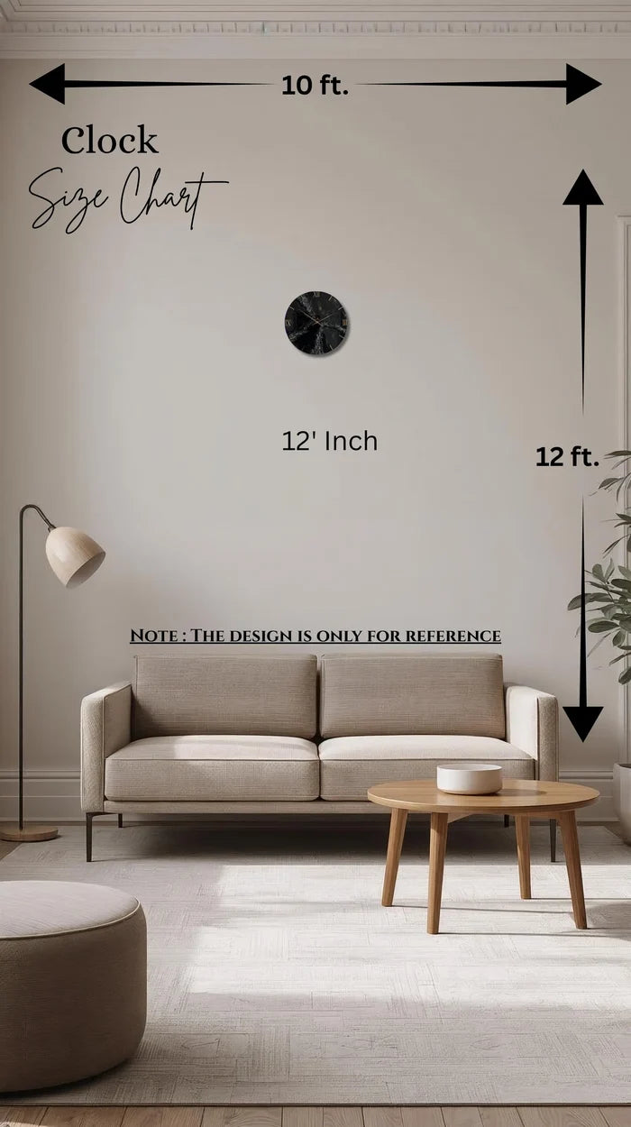 Black Edges Artisanal Resin Wall Clock