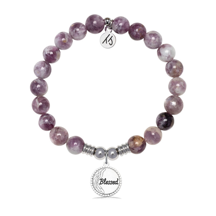 Blessed Charm with Lepidolite Quartz Gemstone Bracelet