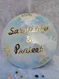 Blue Custom Resin Name Plates for Home - Pacific Resin Art