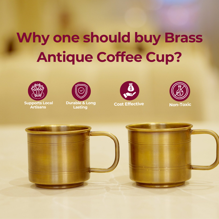 Brass Antique Coffee Cup - Brass Globe
