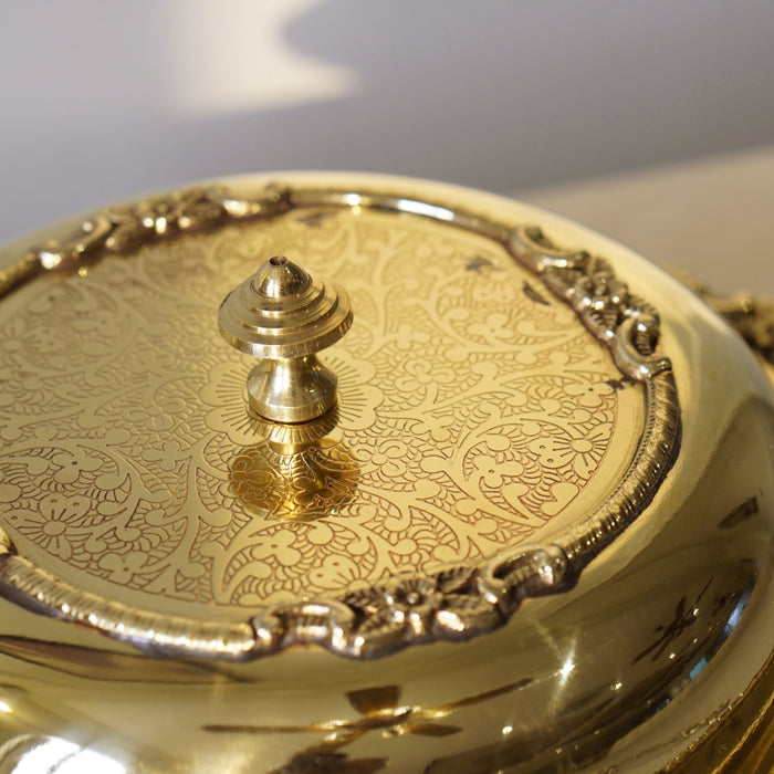 Brass Casserole / Pital Donga / Tureen - Brass Globe -