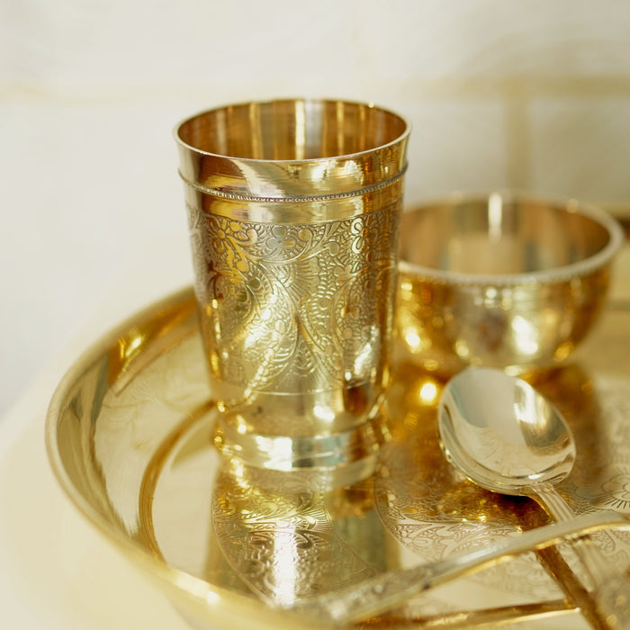 Brass Dinner Set ( Apple Khomcha ) - Brass Globe