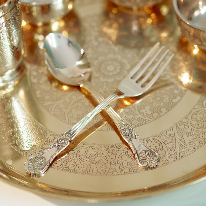 Brass Dinner Set ( Apple Khomcha ) - Brass Globe