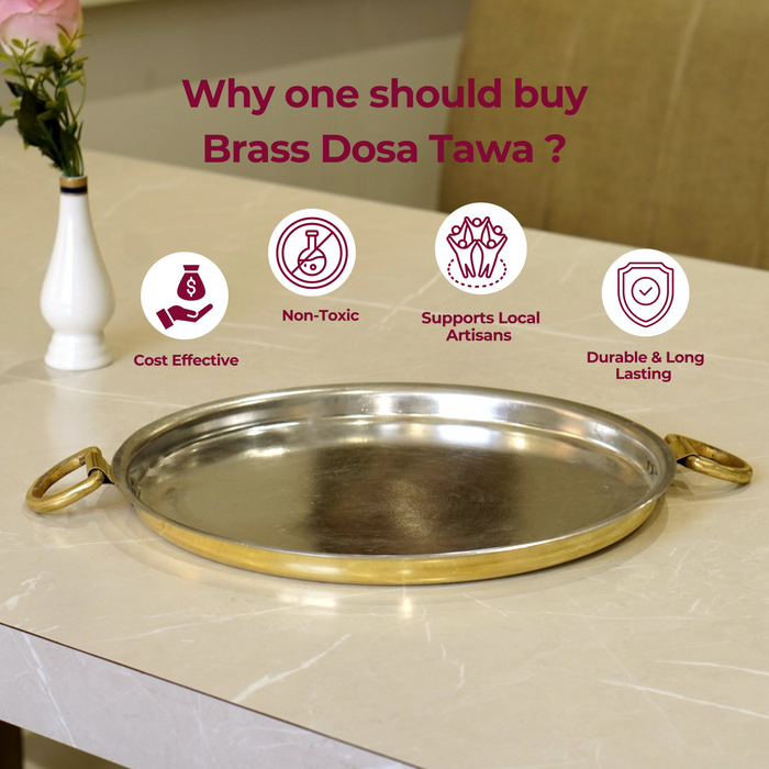 Brass Dosa Tawa - Brass Globe
