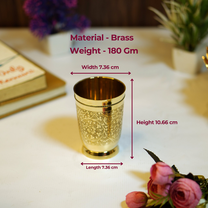 Brass Etched Glass - Brass Globe