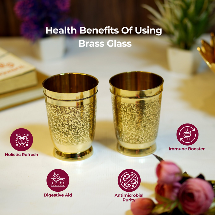 Brass Etched Glass - Brass Globe