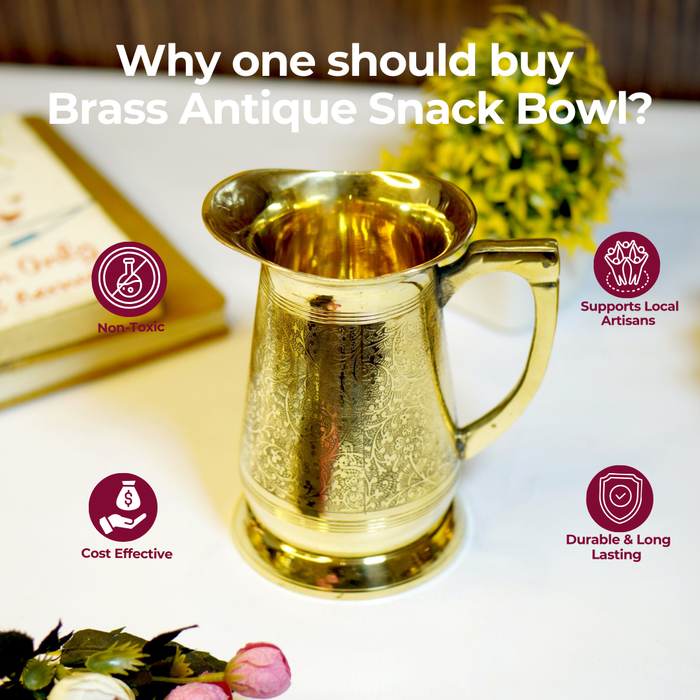 Brass Etched Jug - Brass Globe