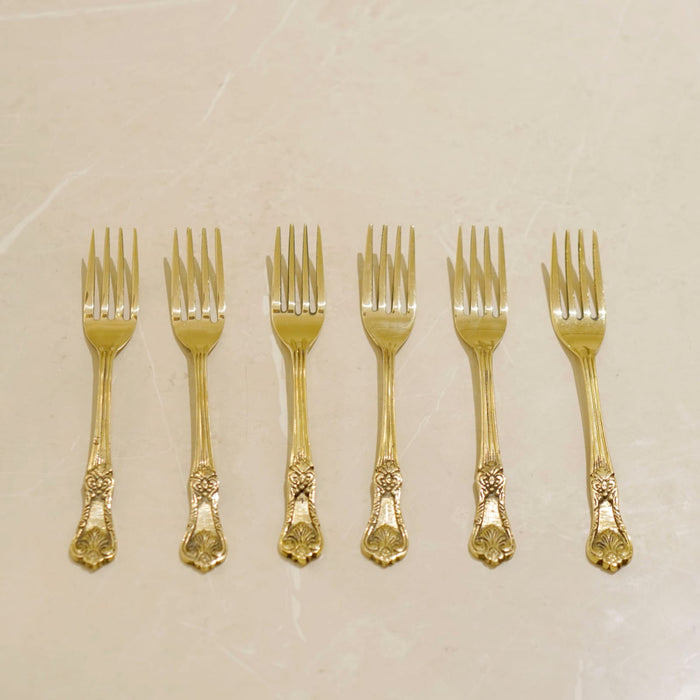 Brass Fork Set of 6