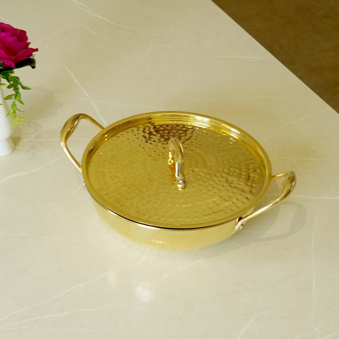 Brass Kadahi With Lid(Tin Coated) - Brass Globe