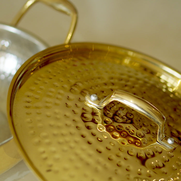 Brass Kadahi With Lid(Tin Coated) - Brass Globe