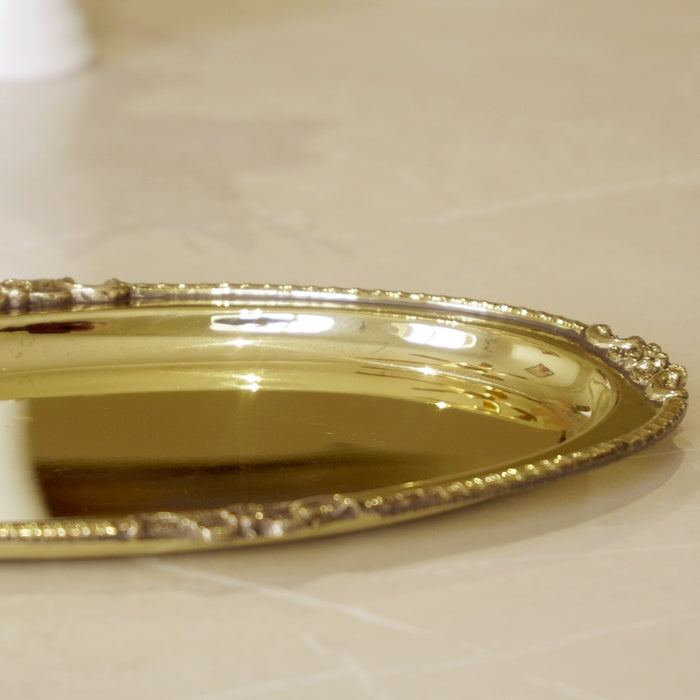 Brass Oval Serving Plate 9" - Brass Globe