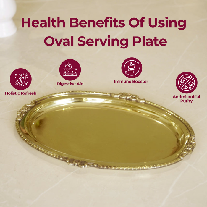 Brass Oval Serving Plate 9" - Brass Globe