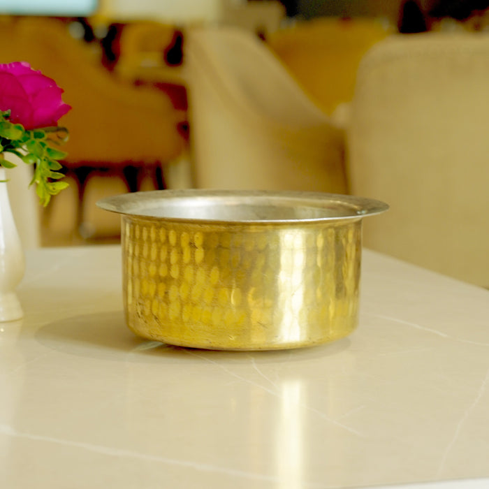 Brass Patila / Bhagona with Tin Coating - Brass Globe