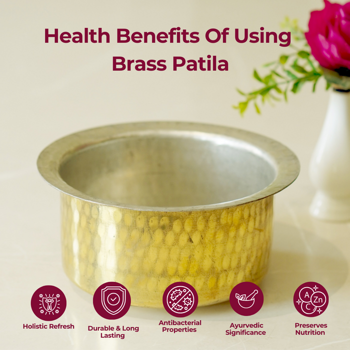 Brass Patila / Bhagona with Tin Coating - Brass Globe