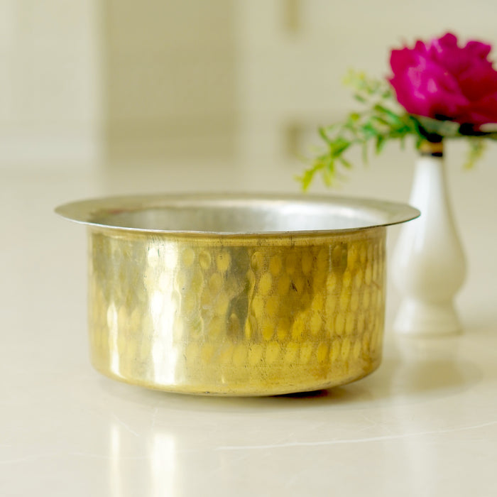 Brass Patila / Bhagona with Tin Coating - Brass Globe