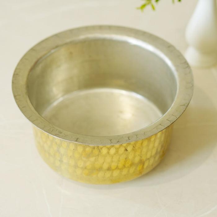 Brass Patila / Bhagona with Tin Coating - Brass Globe