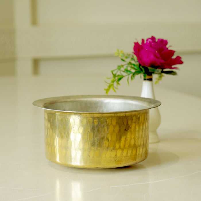 Brass Patila / Bhagona with Tin Coating - Brass Globe