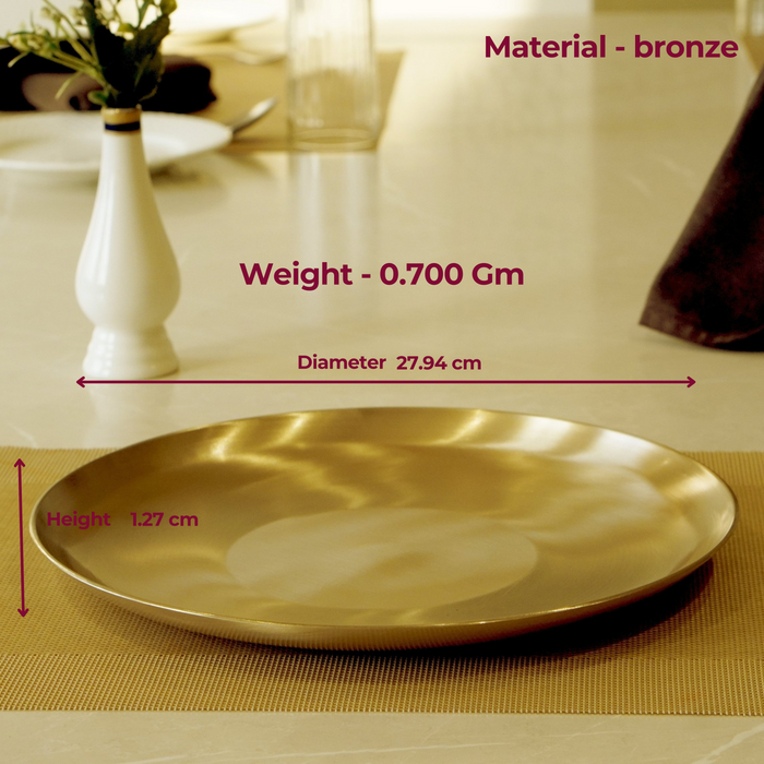 Bronze / kansa dosa plate - Brass Globe