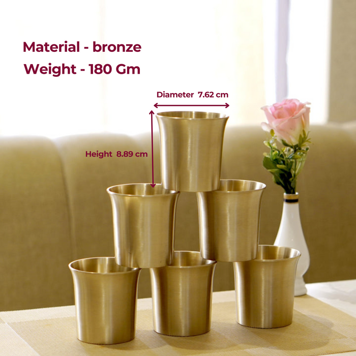 Bronze / Kansa Glasses in Glossy Finish and matte finish - Brass Globe