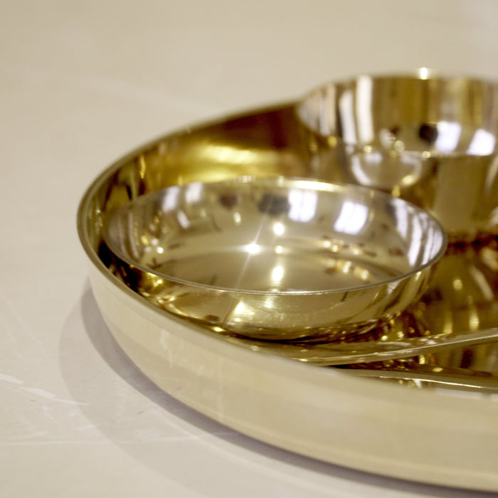 Bronze / Kansa Thali Set Glossy Finish - Brass Globe