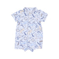 Button Down Polo Shortie - Nautical Notebook