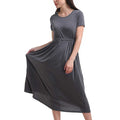 Cap Sleeve Drawstring Waist Dress