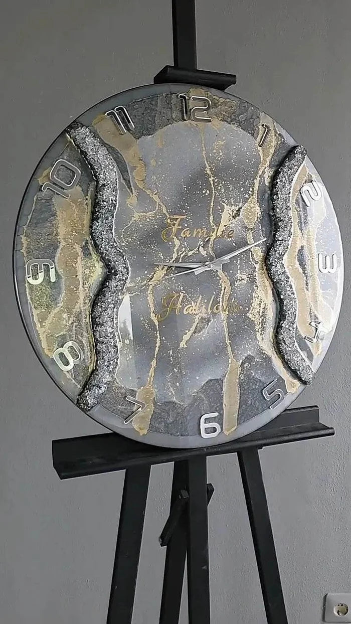 Celestial Swirls Timepiece Resin Wall Clock - Pacific Resin Art