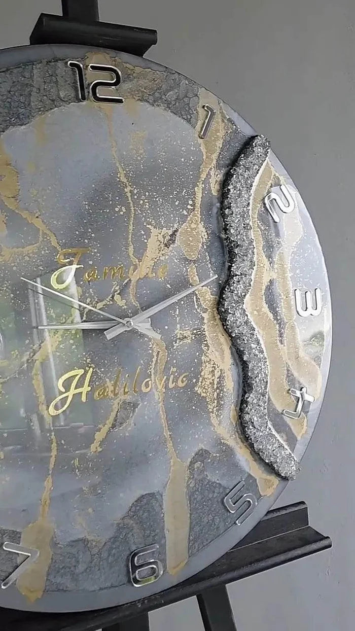 Celestial Swirls Timepiece Resin Wall Clock - Pacific Resin Art
