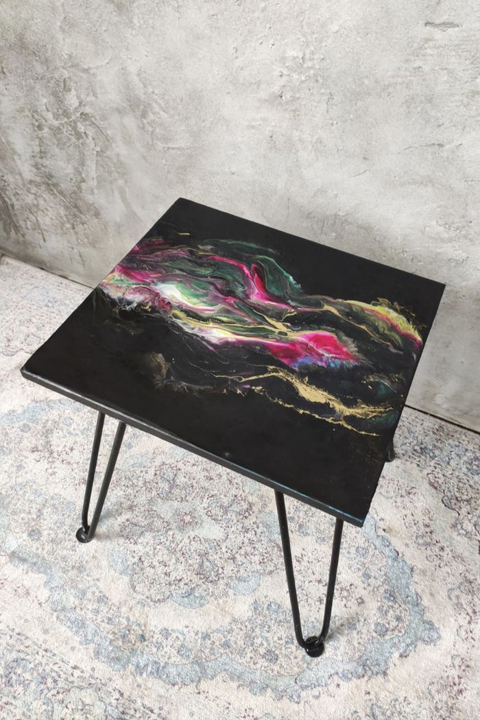 Celestial Wave Resin Coffee Table with legs - Pacific Resin Art