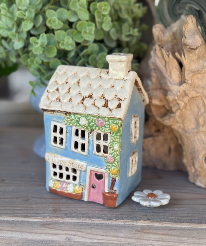 Ceramic Village Stores Tealight/Candle Holder