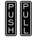 Classic Vertical Push Pull Door Sign