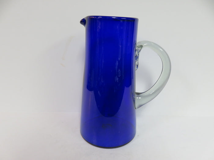 Cobalt Blue Glass Pitcher