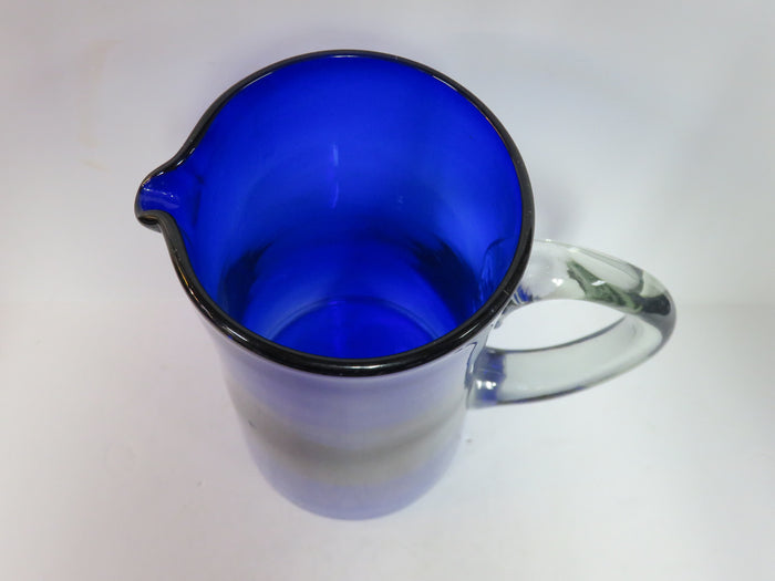 Cobalt Blue Glass Pitcher