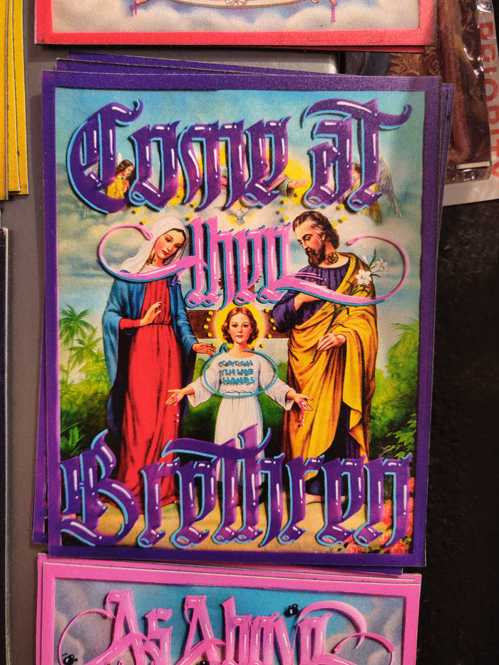 Come at Thou Brethren Calligraphy XL MAGNET by Death and Taxes
